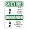 Signmission OSHA Sign, Acid Wear Rubber Gloves Bilingual, 18in X 12in Aluminum, 18" W, 12" H, Landscape OS-SF-A-1218-L-10732 - alternate 1